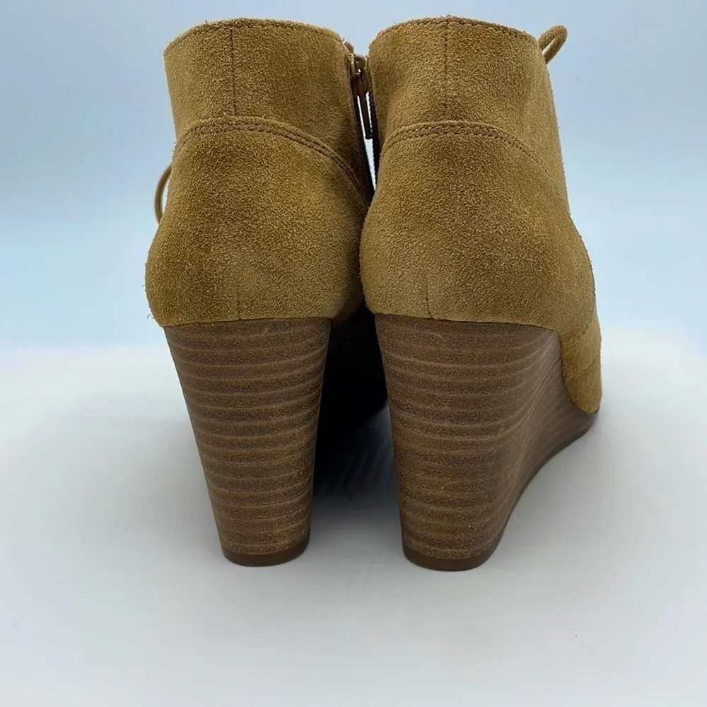 Lucky Brand Shylow Suede Wedge Ankle Booties